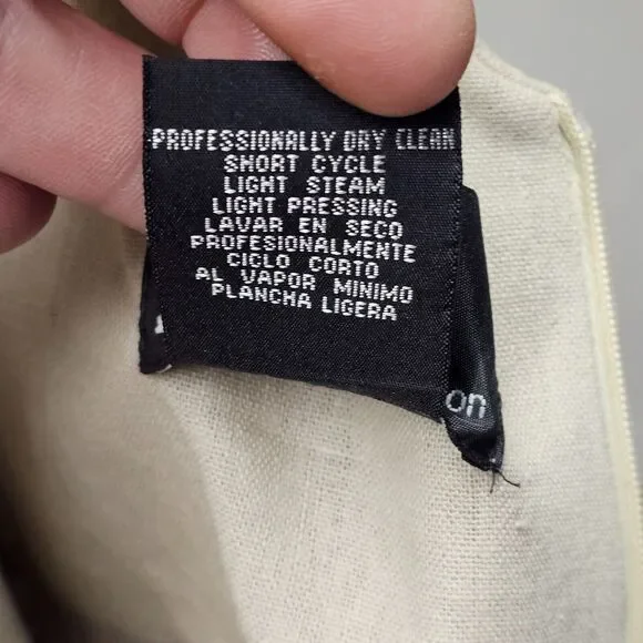 Vintage KS Coll Womens Linen Blend Dress Size 10 Old Money Classic Office - Picture 8 of 11